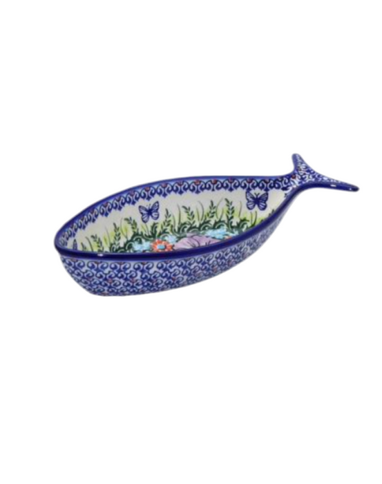 Bolesławiec pottery, DISH,POLMISEK,FISH SHAPE,PL106, Agnieszka Oleksiak