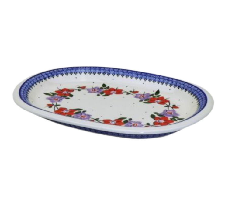 Bolesławiec pottery dish,platter, Półmisek dekoracja Agnieszka Wisniewska