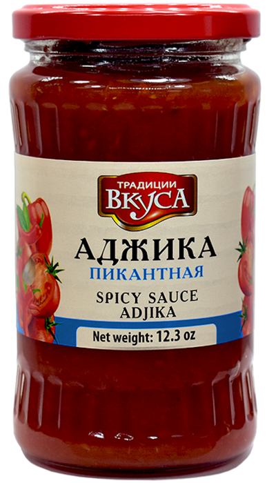 TOMATO SAUSE "ADJIKA SPICY",TRADICII VKUSA, (JAR), MOLDOVA, 0.35L