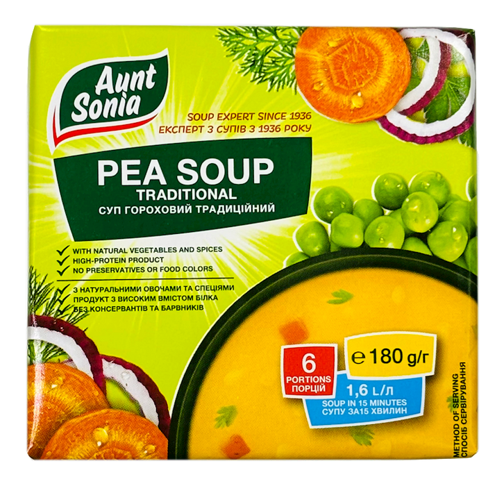 AUNT SONIA Dry Pea Soup Traditional