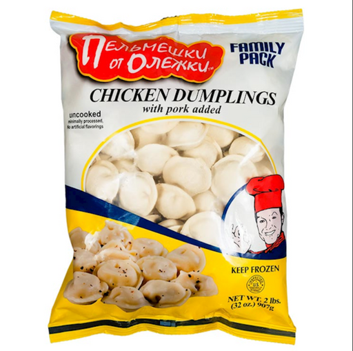 PELMENI/DUMPLINGS, OLEZHKI, CHICKEN/PORK Family Pack 2LB