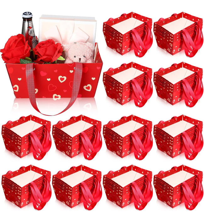 Valentines Basket for Gifts with Handles