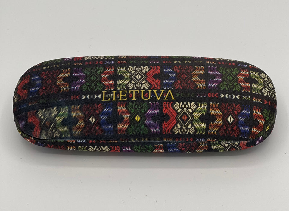 Sunglasses/Eyeglasses Clamshell Hard Case with "LIETUVA "sign