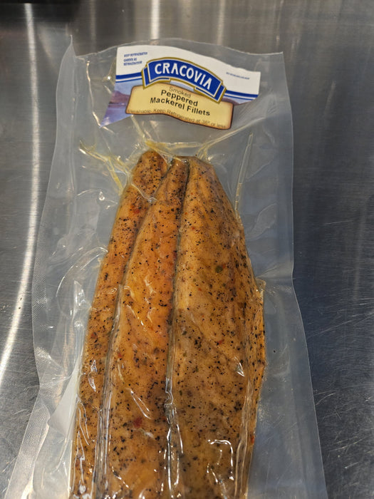Cracovia smoked mackerel fillets spiced,pepper.F ilety z makreli pikantne wedzone