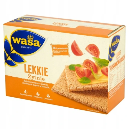 Wasa LEKKIE ZYTNIE Light Rye Crispbread 140G