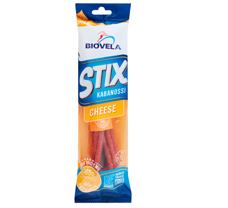 STIX KABANOSI BIOVELA, KABANOS "CHEESE"