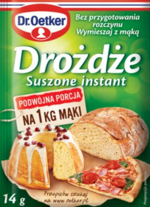 DROZDZE SUSZONE INSTANT, INSTANT DRIED YEAST 7G
