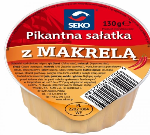 PIKANTNA SALATKA Z MAKRELI, SEKO, MACKEREL SALAD
