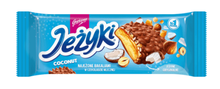 JEZYKI COCONUT Biscuits in milk chocolate 140 g