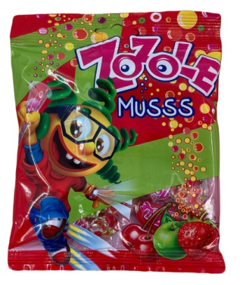 ZOZOLE,CUKIERKI JABLKOWO-WISNIOWO-TRUSKAWKOWE,APPLE-CHERRY-STRAWBERRY CANDIES,MIESZKO,75G
