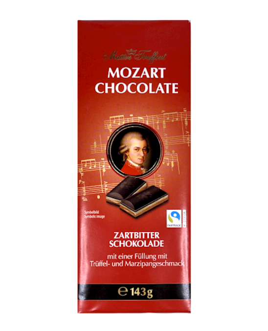 MAÎTRE TRUFFOUT Chocolate Bar "Mozart" Truffle in Chocolate, Germany, 143g