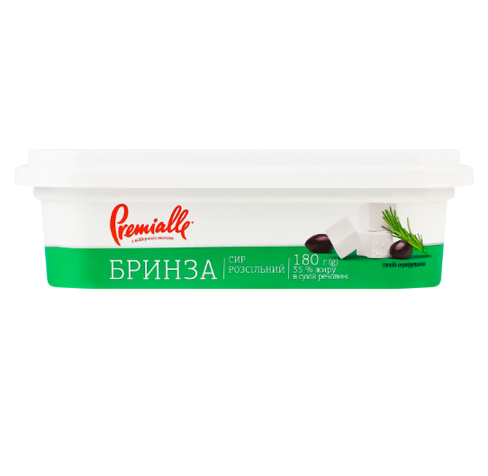 CHEESE BRYNZA 35%, PREMIALLE UKRAINE, 180G