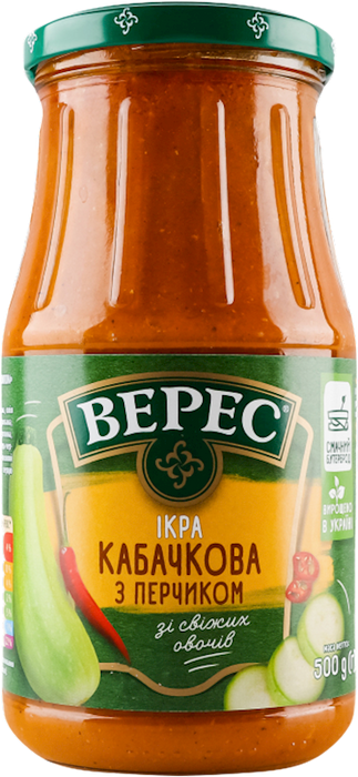 VEGETABLE SPREAD ZUCCHINI & HOT PEPPER , VERES,UKRAINE, 500G