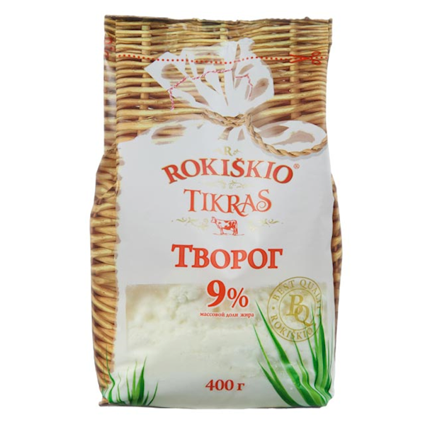 ROKISKIO TIKRAS 9% 400G FARMERS CHEESE