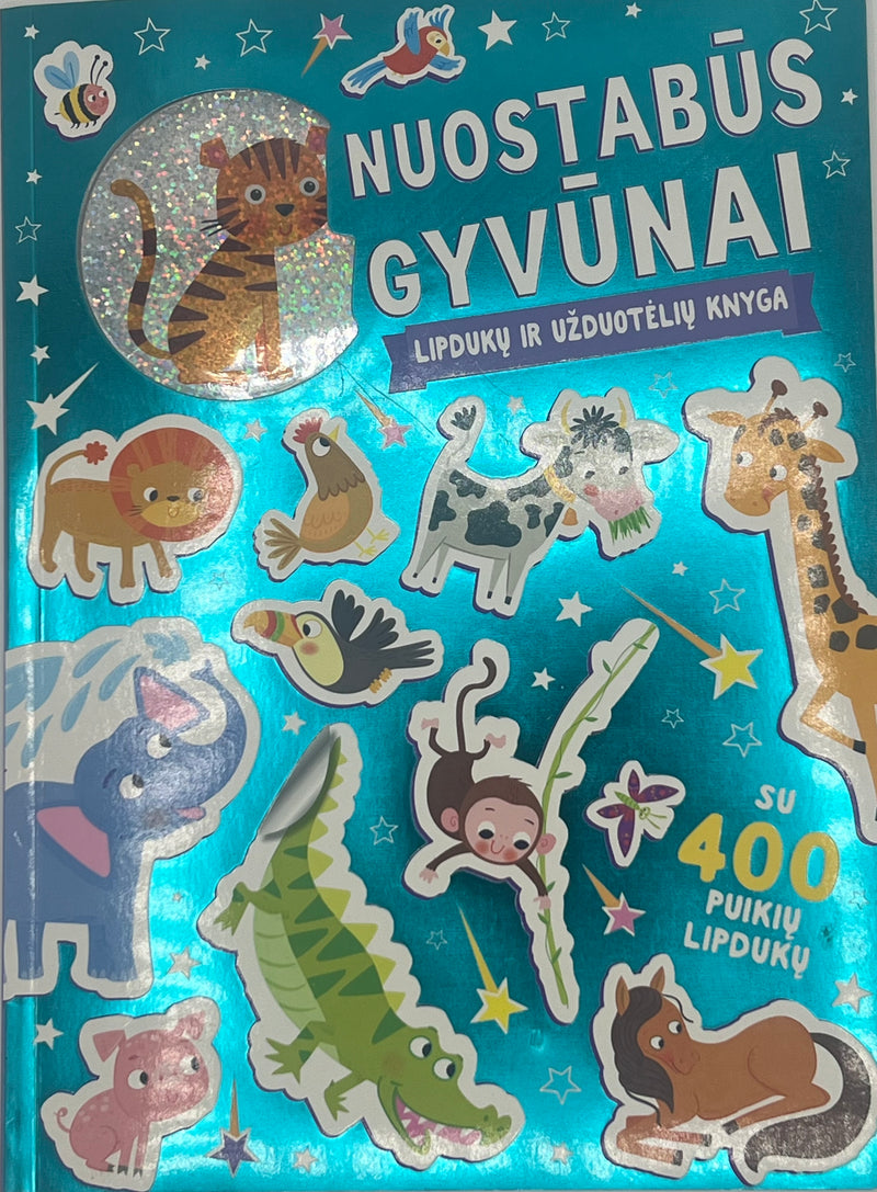 Nuostabūs gyvūnai. Lipdukų ir užduotėlių knyga