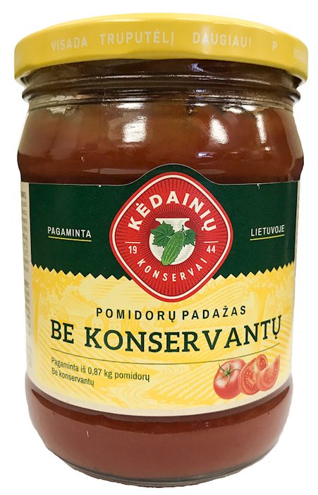TOMATO SAUCE BE KONSERVANTU (NO PRESERVATIVES) LT 500G