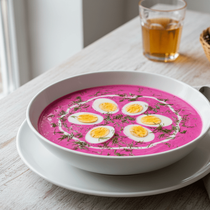 Lithuanian Cold Beet Soup (Šaltibarščiai)