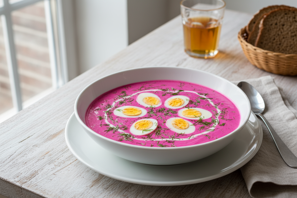 Lithuanian Cold Beet Soup (Šaltibarščiai)