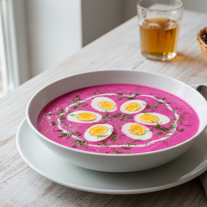 Lithuanian Cold Beet Soup (Šaltibarščiai)