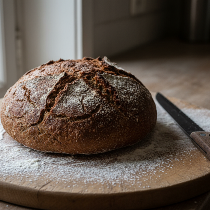 Homemade Polish Farmer’s Bread — rustic European rye loaf with caraway and honey.