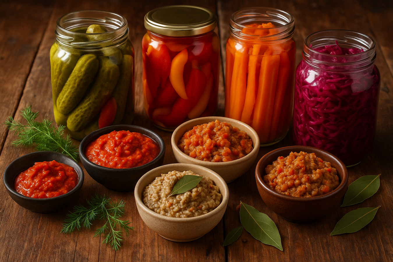 Pickled Vegetables and Spreads