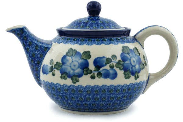 Coffee Pot 3½ cups Blue Poppies Theme