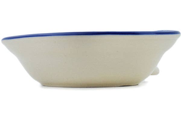 Heart Shaped Bowl 6" Pink Forget Me Not Theme UNIKAT