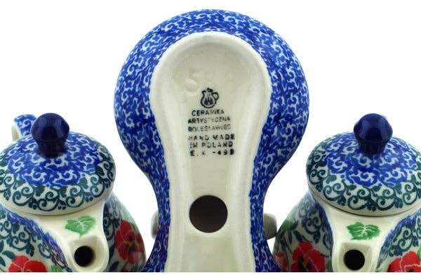 Seasoning Set 6" Red Pansy Theme