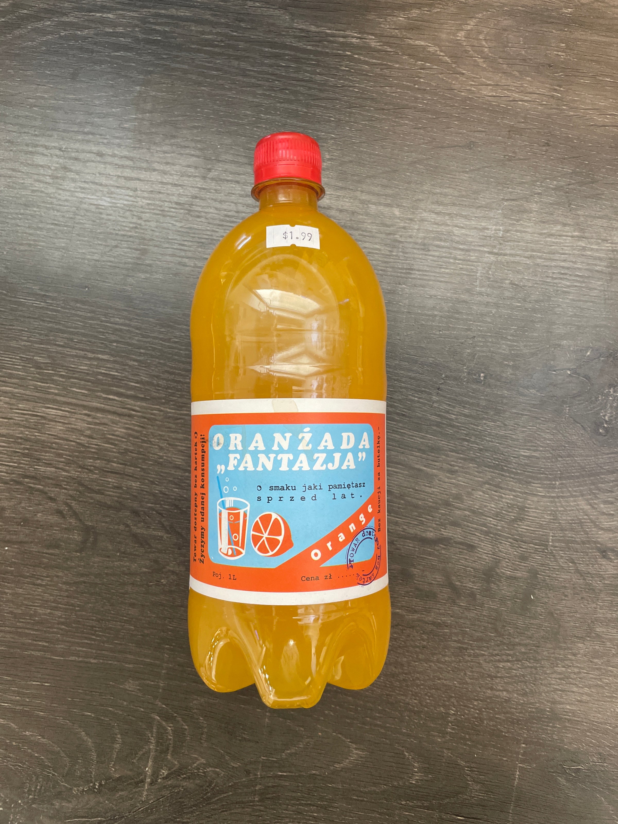 ORANZADA FANTAZJA POMARANCZOWA 1L,ORANGE CARBONATED DRINK,BETEX