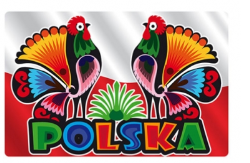 3D Refrigerator magnet Poland - Roosters POLSKA
