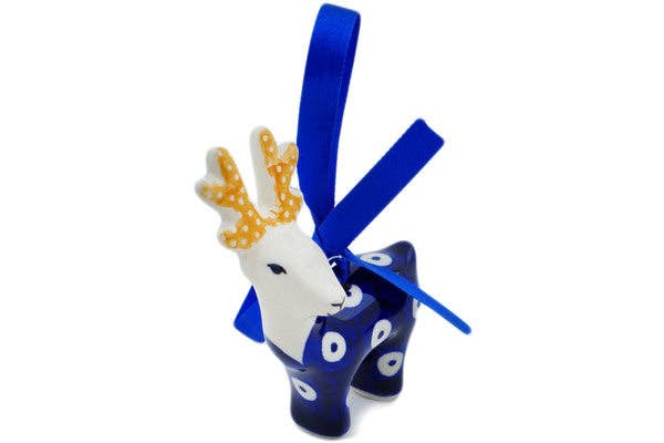 Deer Ornament 3" Peacock Eyes Theme
