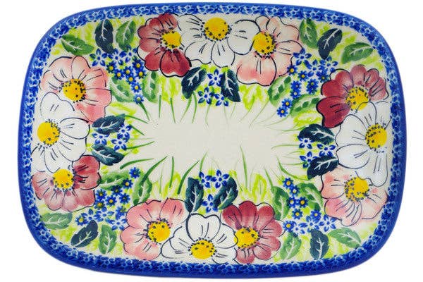 Platter 10" Maroon Blossoms Theme