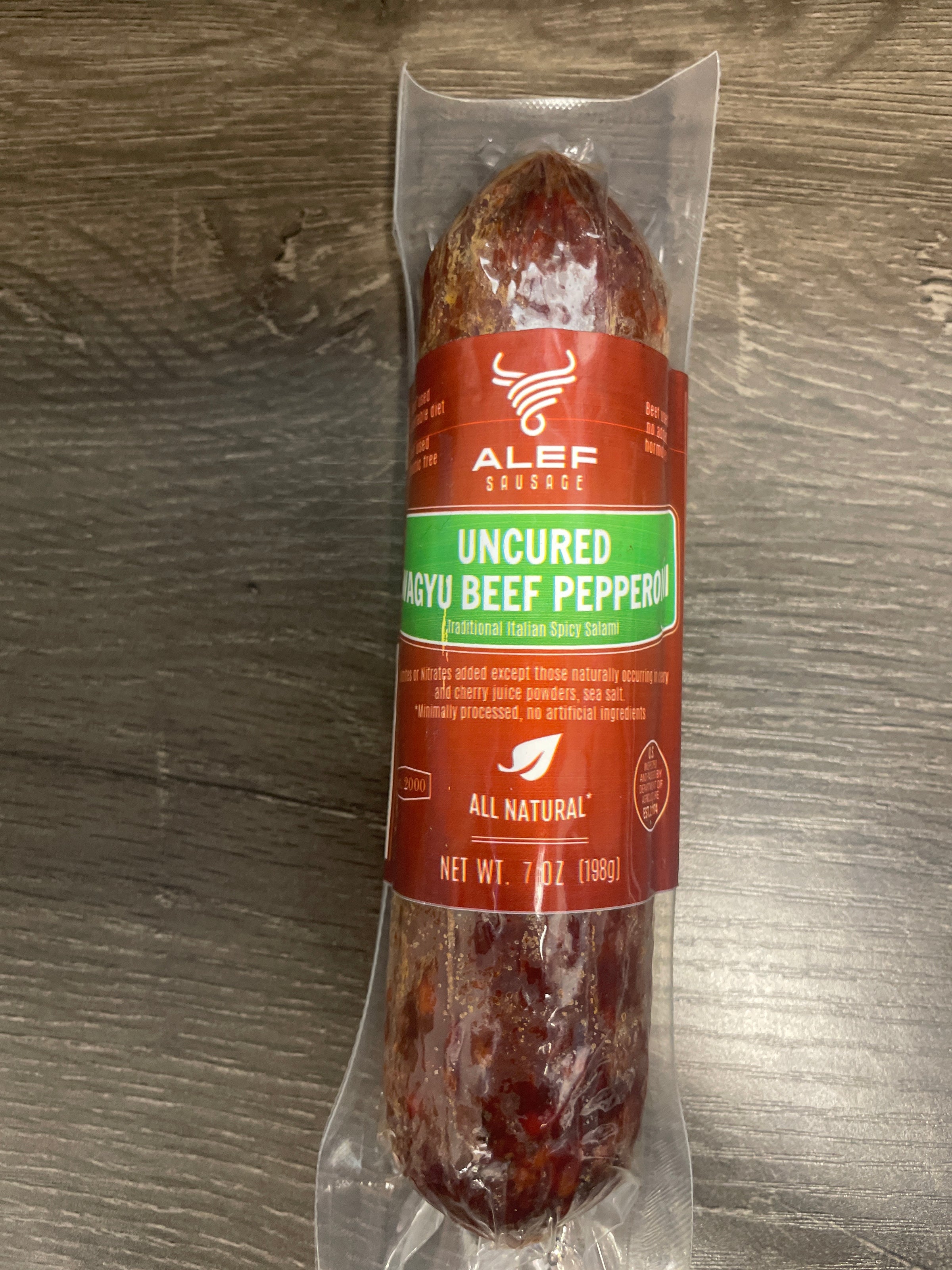 UNCURED WAGYU BEEF PEPPERONI, 7OZ/198G