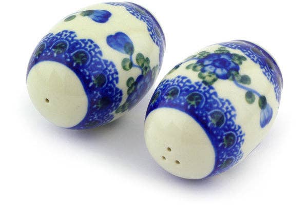 Salt and Pepper Set 2" Blue Poppies Theme