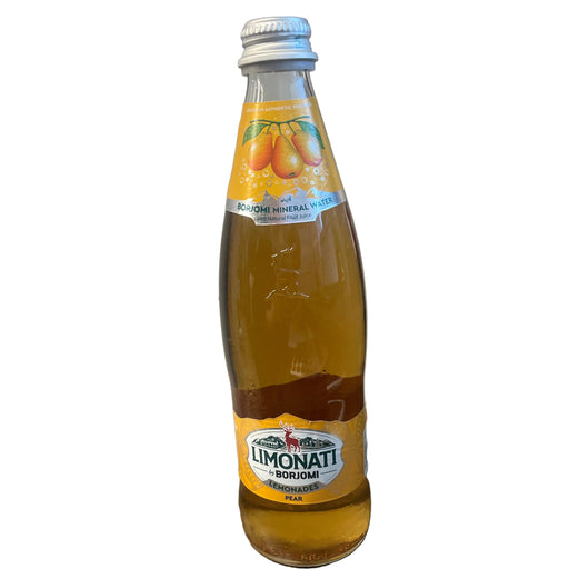 Limonade bottle on a table with a blurred background