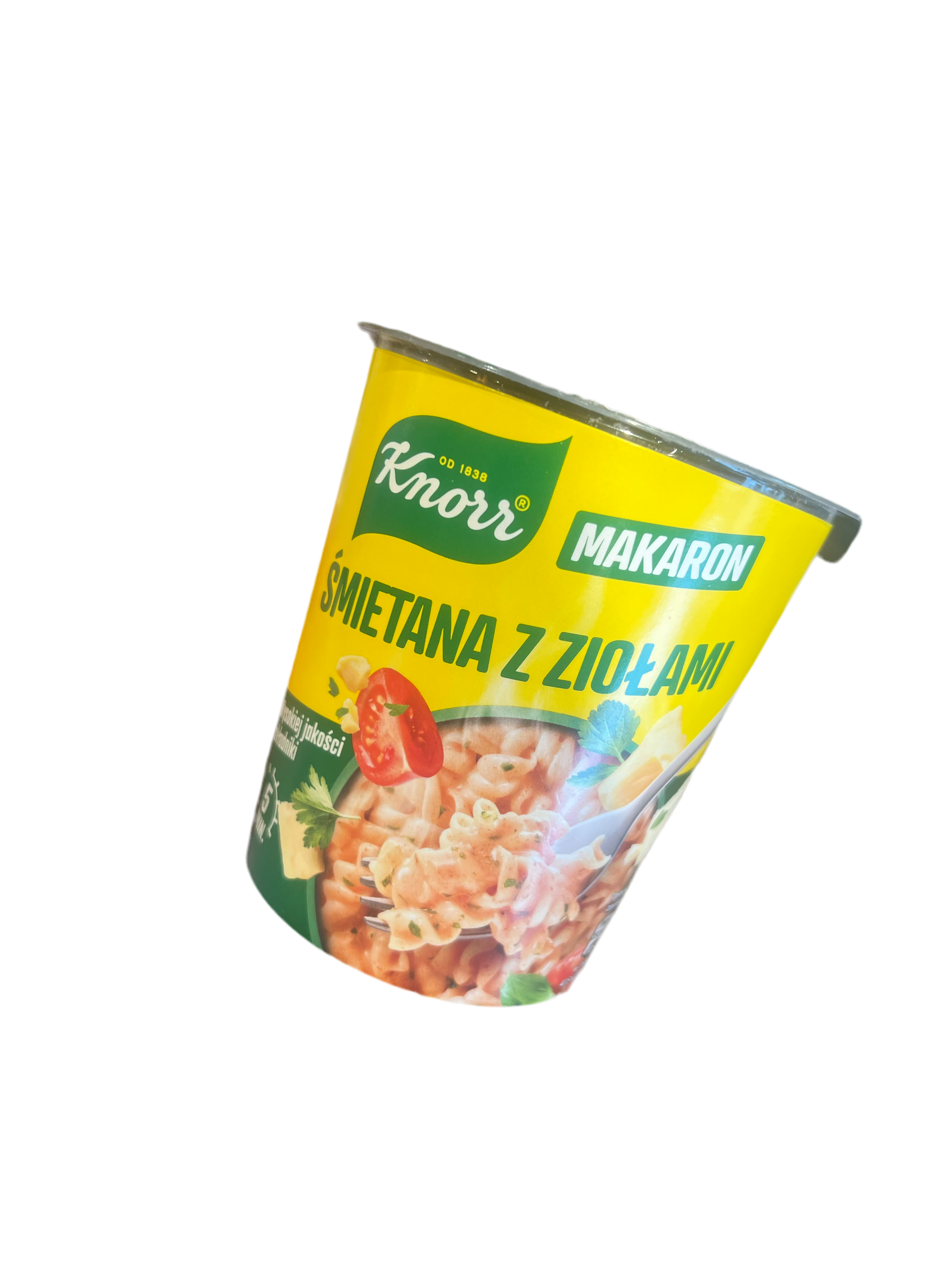 MAKARON SMIETANA Z ZIOLAMI,KUBEK,SOUP,KNORR
