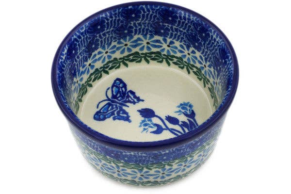 Ramekin Bowl Small Blue Butterfly Theme
