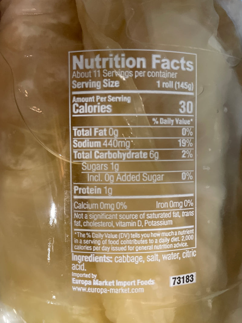 Zimnica Kupus Cabbage Leaf 1650g