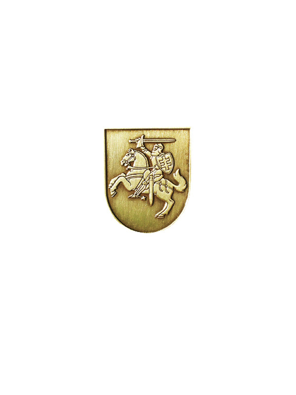 Metal badge brass "Vytis" small