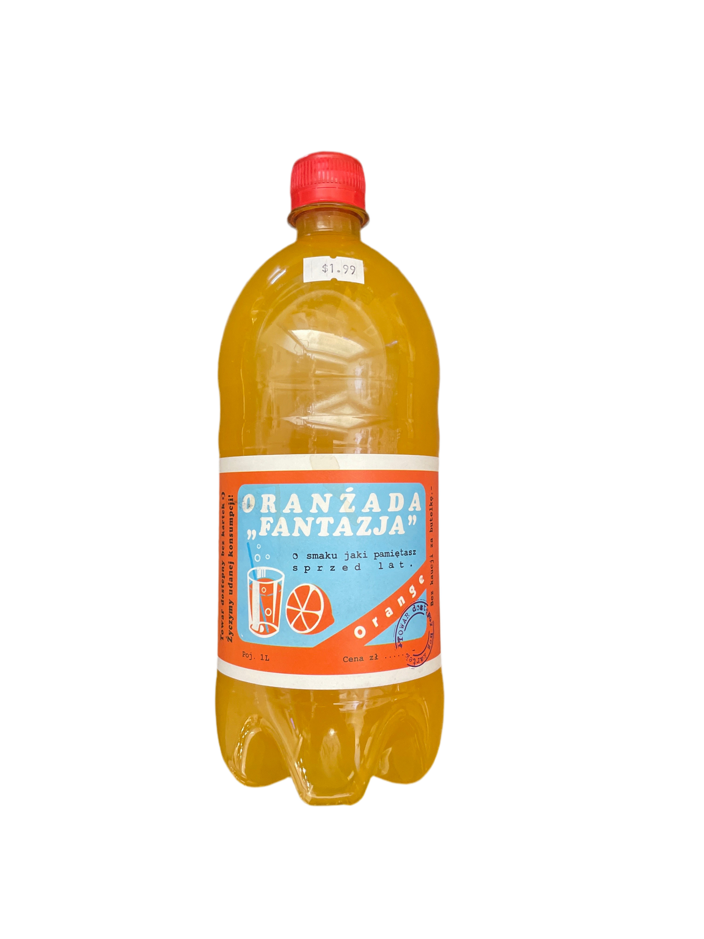 ORANZADA FANTAZJA POMARANCZOWA 1L,ORANGE CARBONATED DRINK,BETEX
