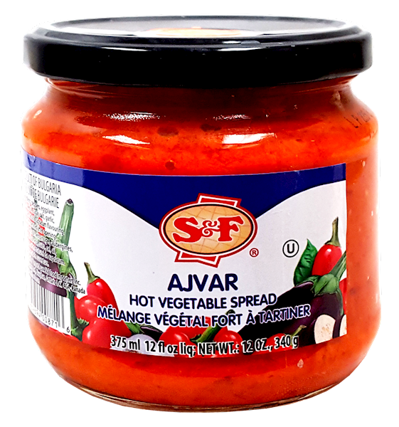VEGETABLE SPREAD AJVAR HOT,S&F,  BULGARIA, 12OZ