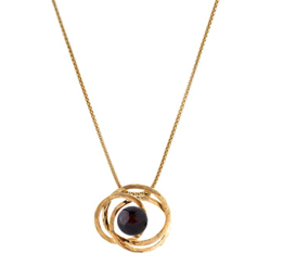 A beautiful round necklace with cherry amber