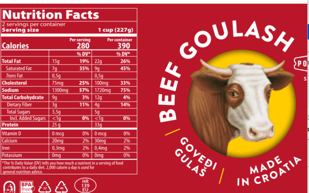 BEEF GOULASH GOVEDI Podravka 300 g