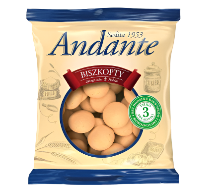 BISZKOPTY ANDANTE, SPONGE CAKES,130G