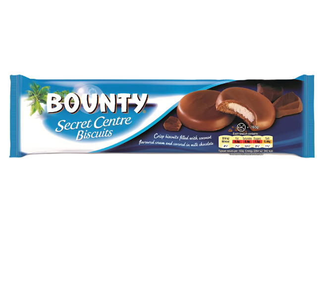 BOUNTY CHOCOLATE BISCUITS, 132G