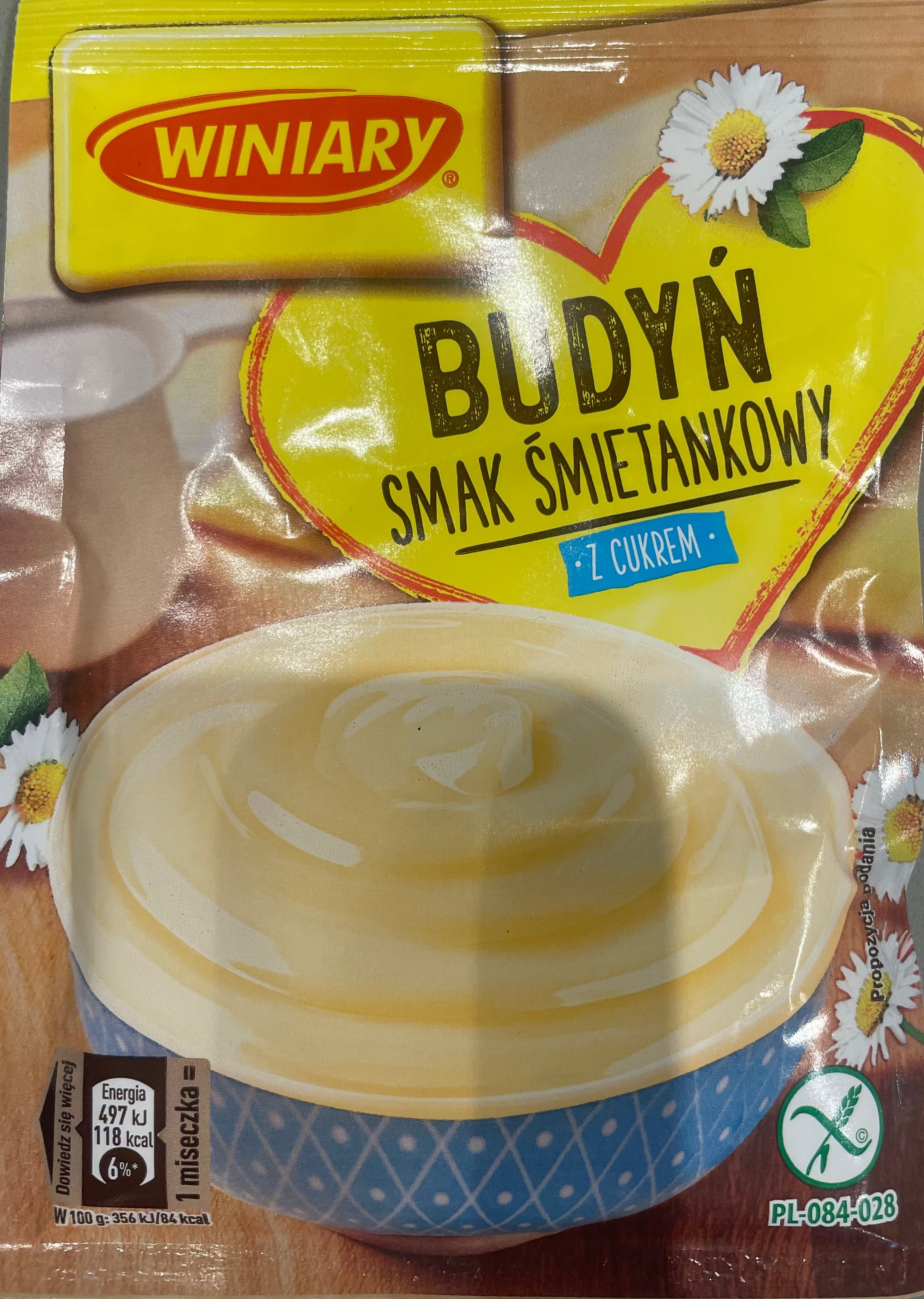 BUDYN SMIETANKOWY Z CUKREM, CREAM PUDDING WITH SUGAR, WINIARY