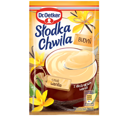 BUDYN WANILIOWY, VANILLA  PUDDING,SLODKA CHWILA, DR. OETKER
