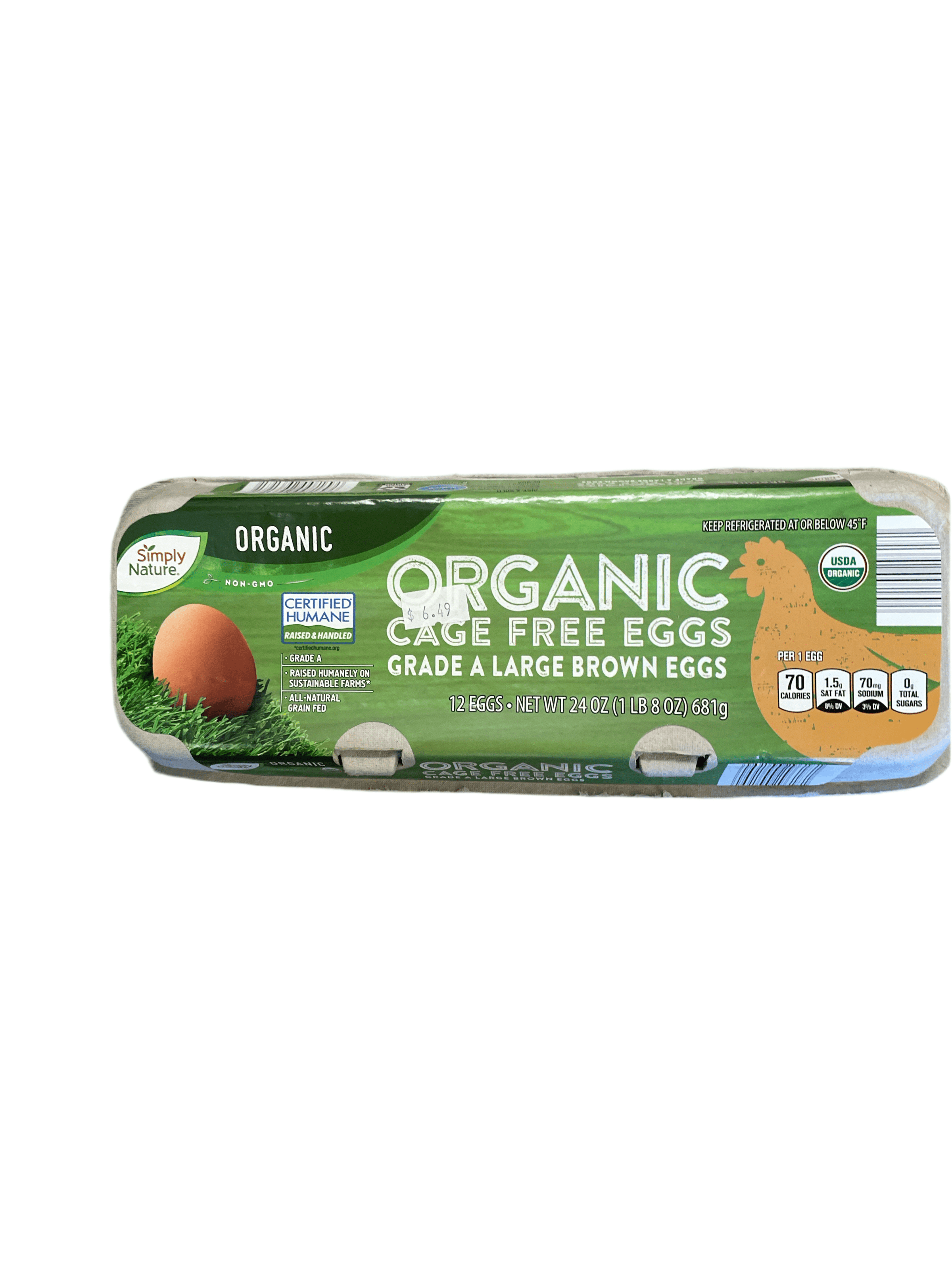 Organic eggs