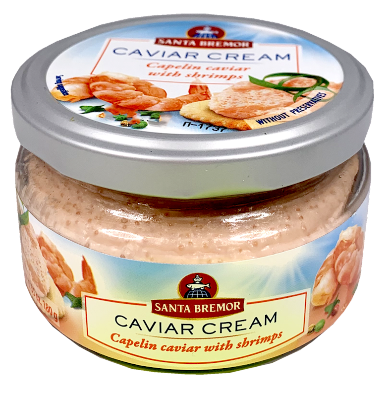 CAVIAR CREAM CAPELIN WITH SHRIMP, 180 G / 6.3 OZ