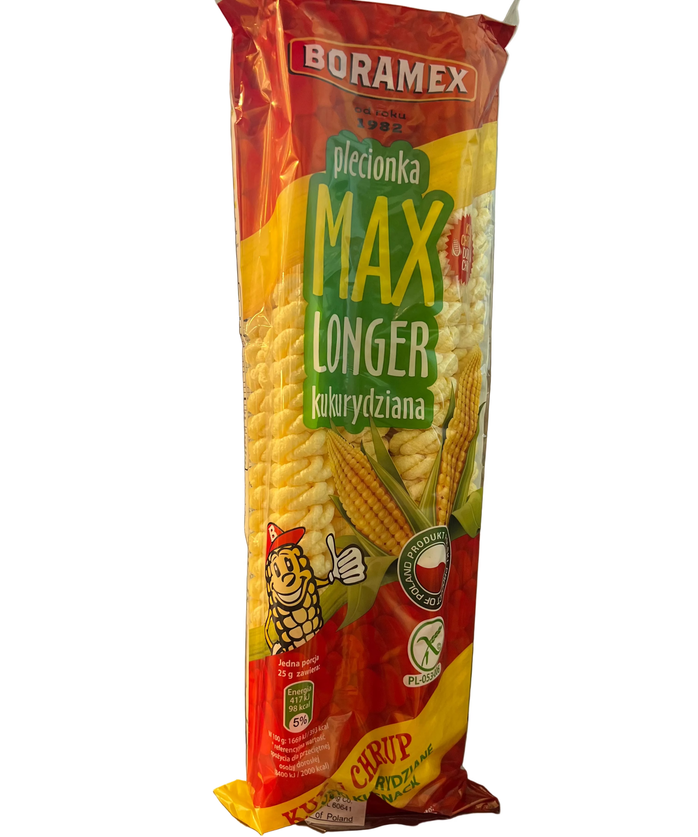 CHRUPKI KUKURYDZIANE PLECIONKA MAX LONGER, CORN SNACKS, 150G